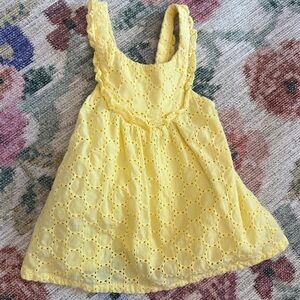 Janie and Jack Yellow Eyelet Baby Girl Dress